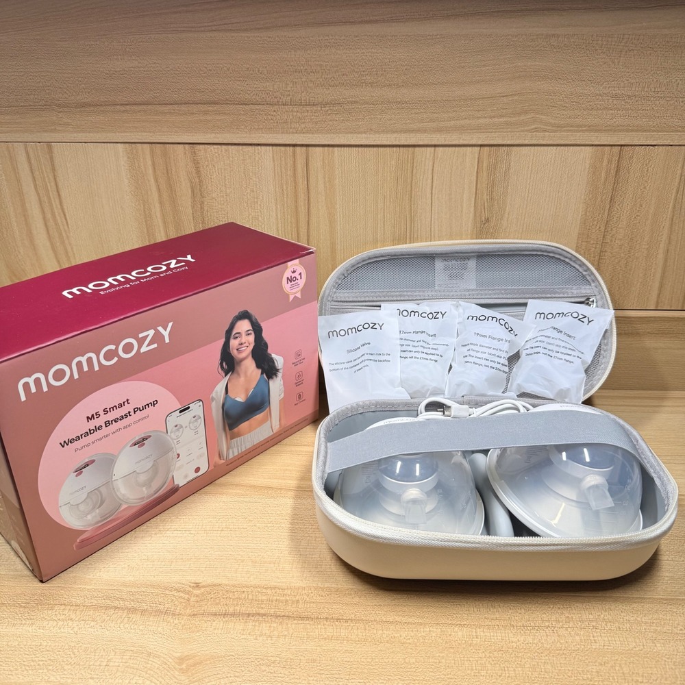 Momcozy M5 Smart Wearable Breast Pump Double Electric HandsFree App Control USED